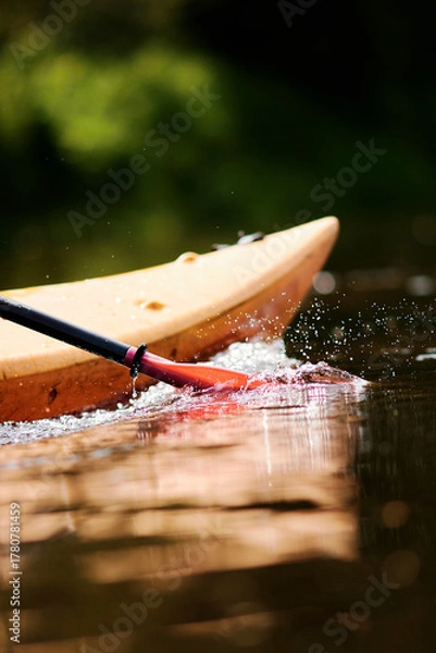 Fototapeta Close-up of a kayak in the water