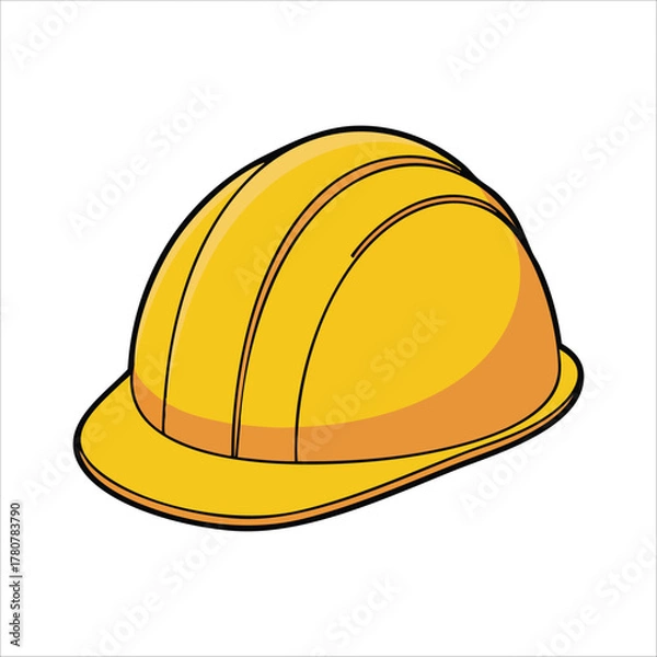 Fototapeta construction hard hat helmet vector art isolated on white background
