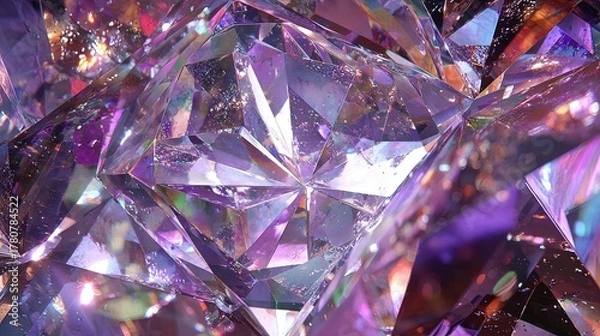 Fototapeta Abstract Faceted Gemstone Pattern