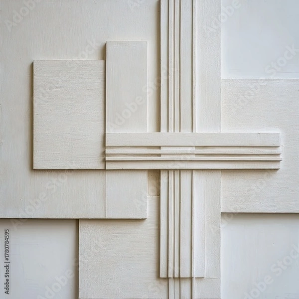 Fototapeta Abstract Geometric Wood Panels Design