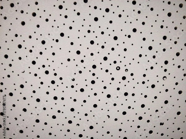 Obraz Lochmuster in einer weißen Platte