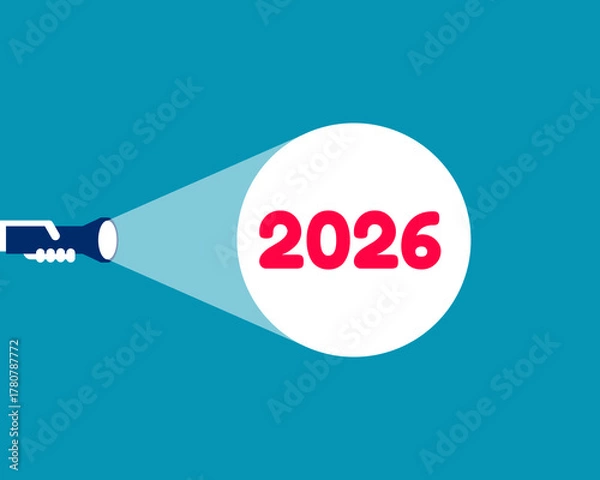 Fototapeta 2026. Business leaders point to 2026