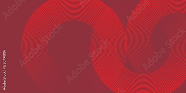 Fototapeta Red abstract background. Geometric lines pattern. Modern shiny red gradient lines. Futuristic technology graphic design.