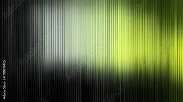 Obraz Glowing green glass gradient tones on a black backdrop. The composition features a smooth, shiny surface with a sense of motion and depth.