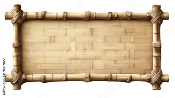 Fototapeta Bamboo Frame Background for Nature Theme or Tropical Design