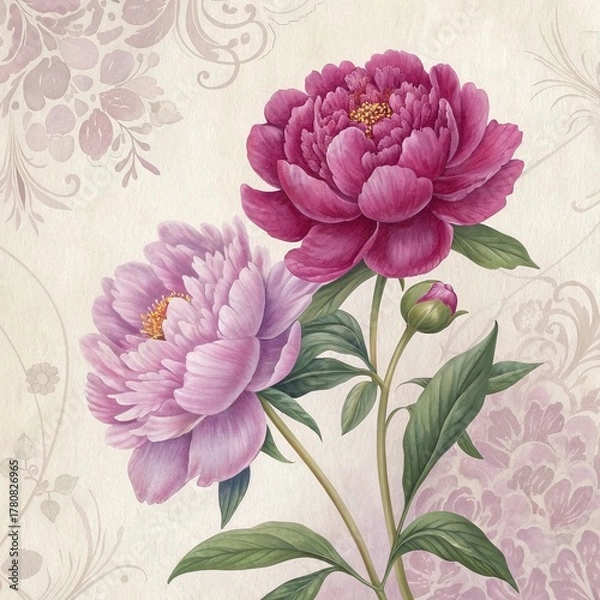 Obraz seamless pattern with pink flowers