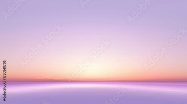 Fototapeta Serene Twilight Horizon with Gradient of Soft Purples and Oranges