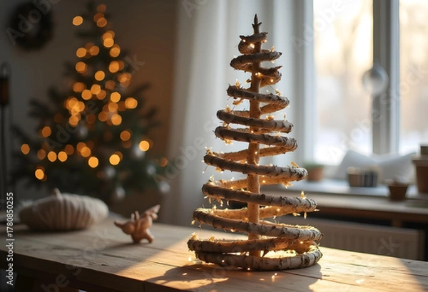 Fototapeta christmas tree with candles