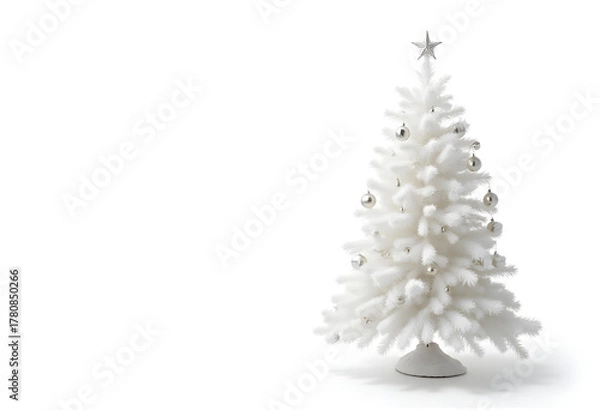 Obraz christmas tree isolated on white