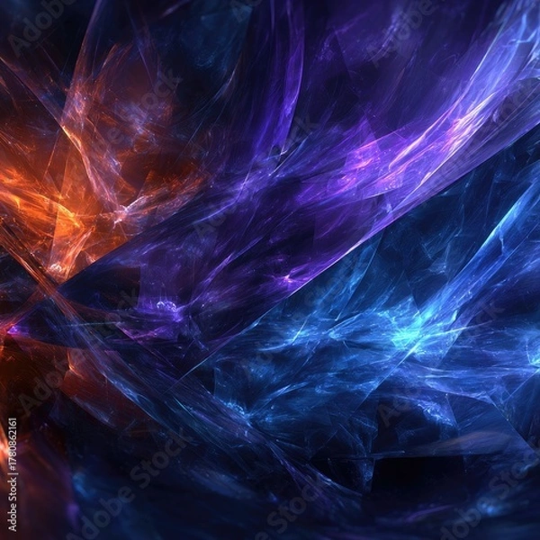 Obraz Abstract Colorful Glowing Geometric Design