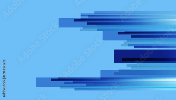 Obraz Blue landing page with geometric shape.