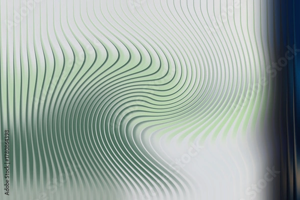 Obraz Abstract wavy lines with a green and blue gradient swirl 