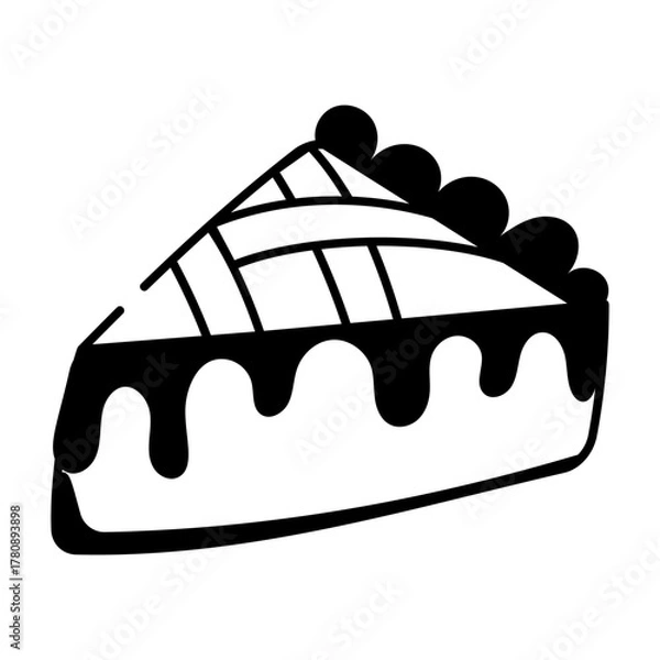 Obraz Hand drawn icon depicting a pumpkin pie