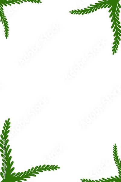 Obraz green leaves frame on transparent background png file type 