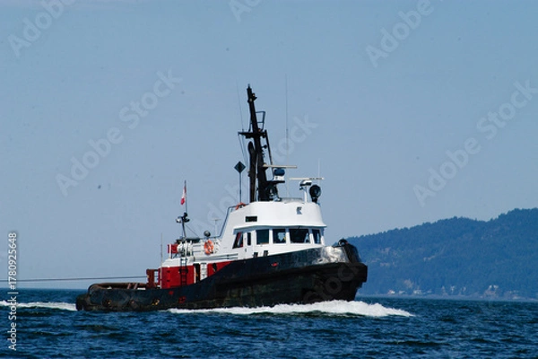 Obraz Harbor Tug, Seaspan Victor, Vancouver, BC, Canada