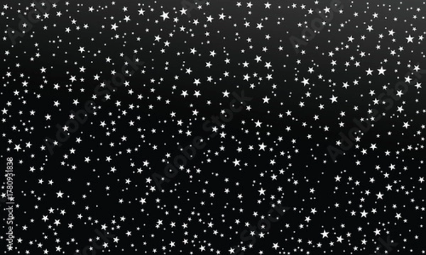 Fototapeta Dream Night Sky – Deep Blue Gradient Background with Stars, Peaceful and Magical Night Wallpaper for Cosmic, Abstract, and Nature Design Projects