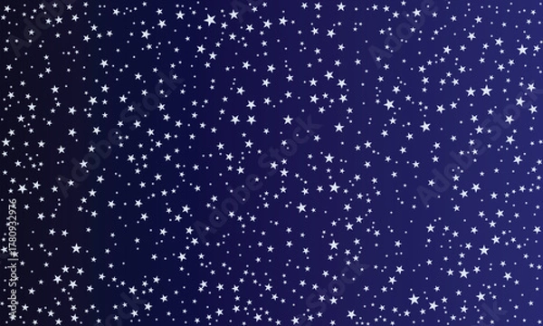 Fototapeta Ocean Night Gradient – Deep Navy and Royal Blue Starry Background, Beautiful Dark Space Wallpaper for Design, Web, and Print Artwork