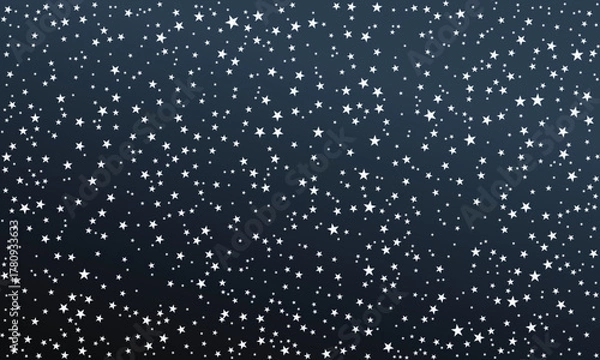 Fototapeta Deep Cosmos Background – Dark Blue Space Gradient with Scattered Stars, Elegant Starry Night Wallpaper for Abstract, Galaxy, or Universe Designs