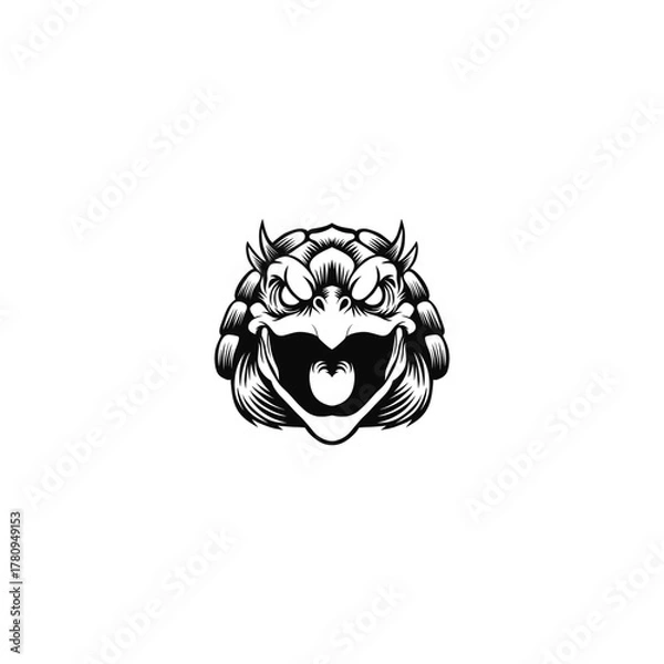 Obraz angry turtle illustration logo