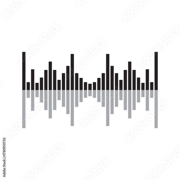 Fototapeta Sound waves vector illustration