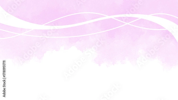 Obraz かぶせる半透明の装飾波複数ラインピンク色