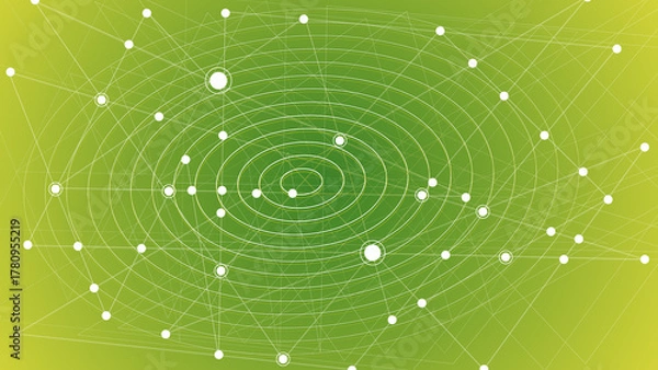 Fototapeta Digital technology and big data analysis background. Abstract technology background with glowing star pattern, digital science design concept, and energy network illustration. A beautiful macro image.