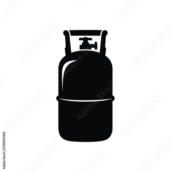 Fototapeta Propane gas cylinder tank icon isolated on white background symbol