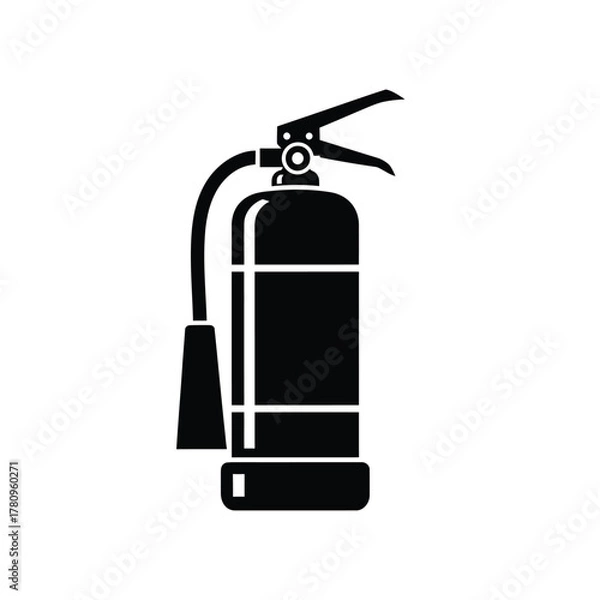 Fototapeta Emergency fire extinguisher safety icon graphic isolated vector