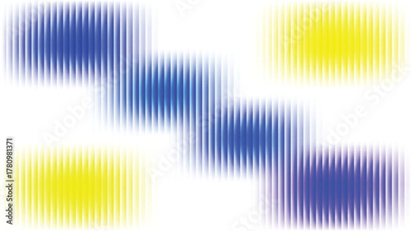 Fototapeta Abstract Linear Flow in Blue and Yellow Tones - Dynamic Digital Art with Gradient Blur Effects