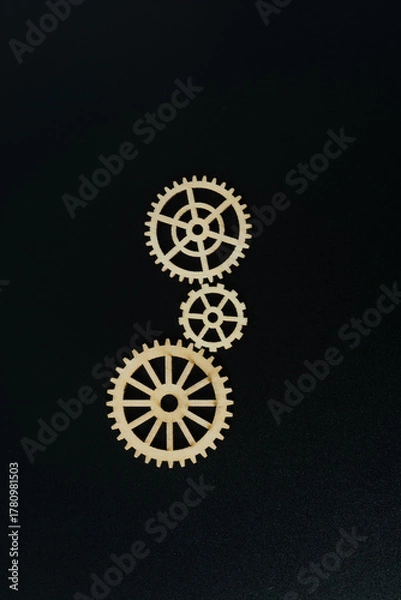 Obraz Gear concept on black background