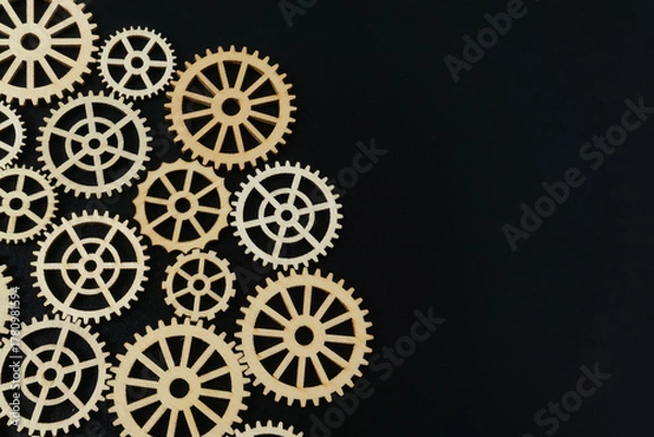 Obraz Gear concept on black background