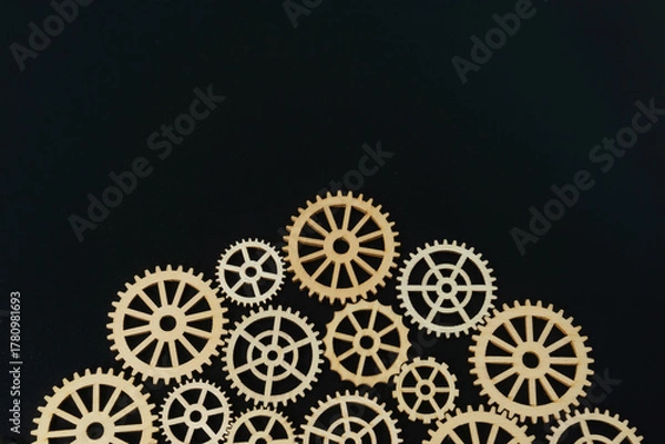 Obraz Gear concept on black background