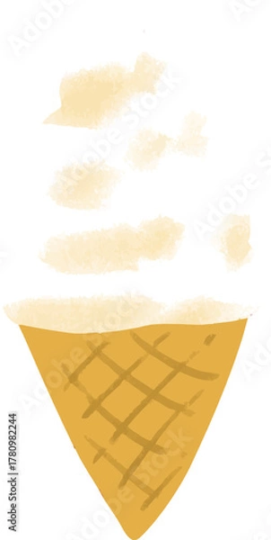 Obraz ソフトクリームのイラスト