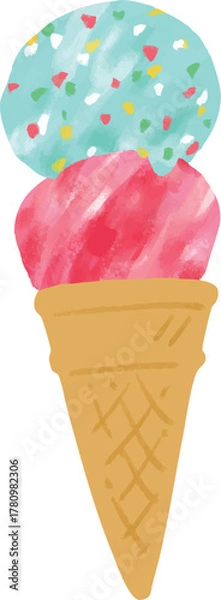 Obraz アイスクリームのイラスト