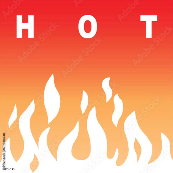 Obraz bright red background indicates hot atmosphere vector illustration