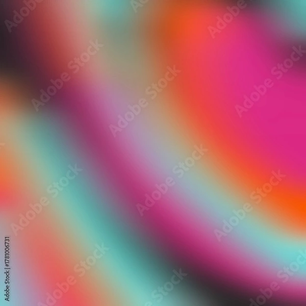 Obraz Electric Pink Magenta Wave Gradient. Neon Flowing Abstract Design Background, Colorful smooth illustration, illustration wallpaper