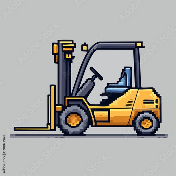 Obraz Pixel Forklift Vehicle