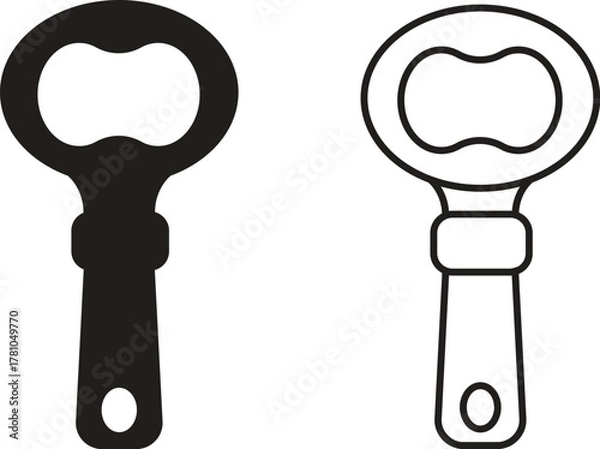 Obraz bottle opener vector illustration