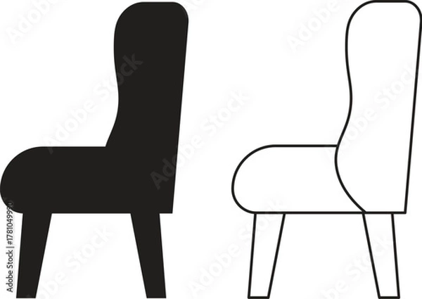 Obraz wing chair vector illustration