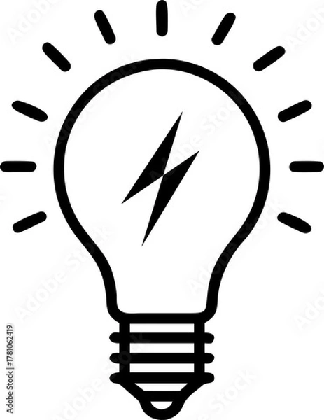 Fototapeta light bulb vector illustration