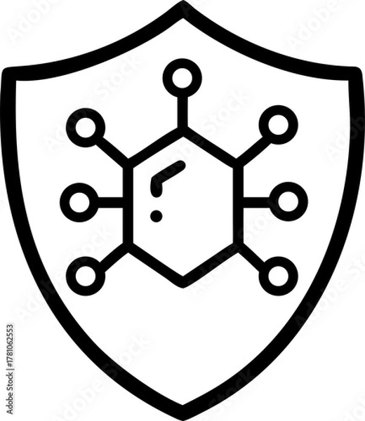 Fototapeta shield with circuit board