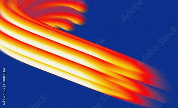 Fototapeta Abstract grainy gradient dynamic red, orange, and yellow motion blur texture background