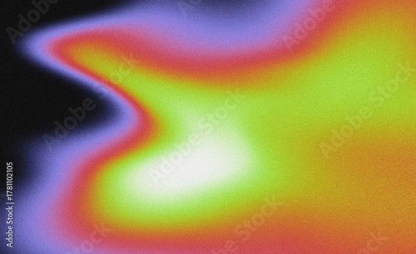 Fototapeta Abstract colorful glowing aura, vibrant grainy gradient aesthetic backdrop design