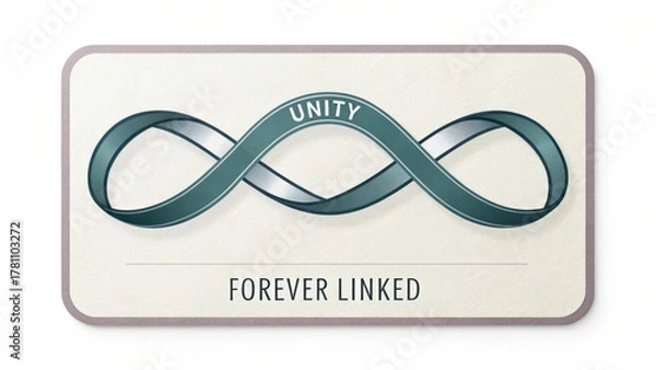 Obraz Unity Symbol with Infinity Loop for Connection and Togetherness