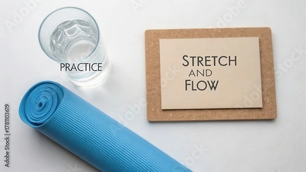 Fototapeta Yoga Essentials for Mindfulness and Well-Being Practice in Calm Setting