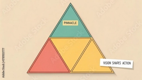 Fototapeta Visual Representation of Pinnacle Concept with Triangle Structure