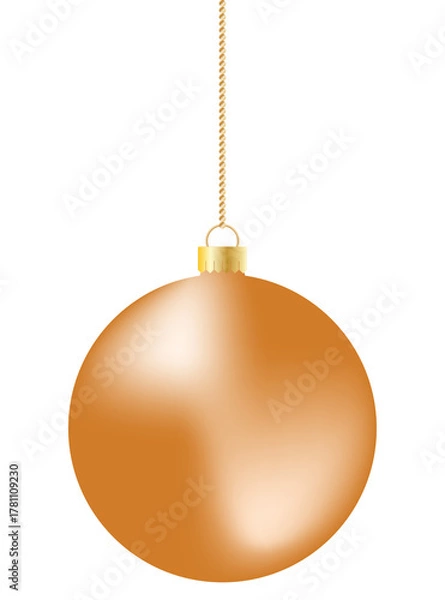 Fototapeta Golden gradient hanging ball design element
