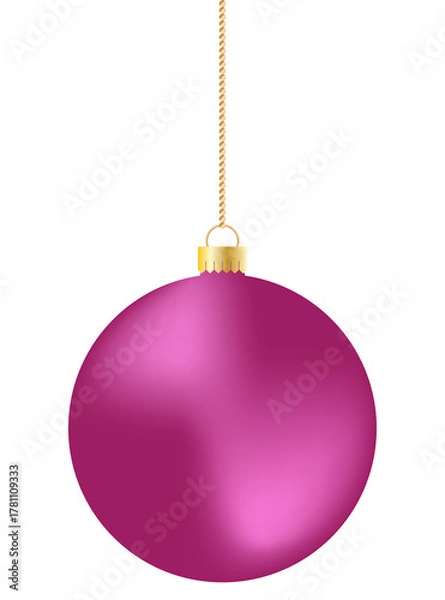Fototapeta Pink gradient hanging ball design element