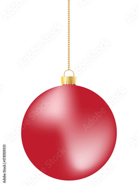 Fototapeta Red gradient hanging ball design element