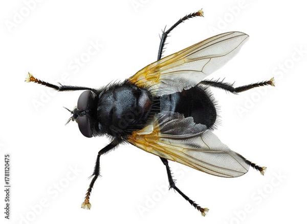 Obraz Noon Fly (Mesembrina meridiana), isolated on white background